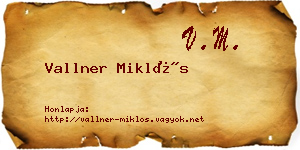 Vallner Miklós névjegykártya